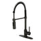 Kingston Brass Gourmetier Concord Single-Handle Deck-Mount Pre-Rinse Kitchen Faucet, Naples Bronze (LS8776DL)