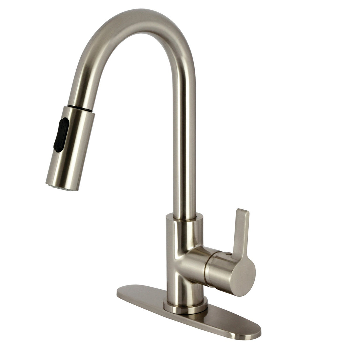 Gourmetier Continental Single-Handle Pull-Down Kitchen Faucet in Brushed Nickel