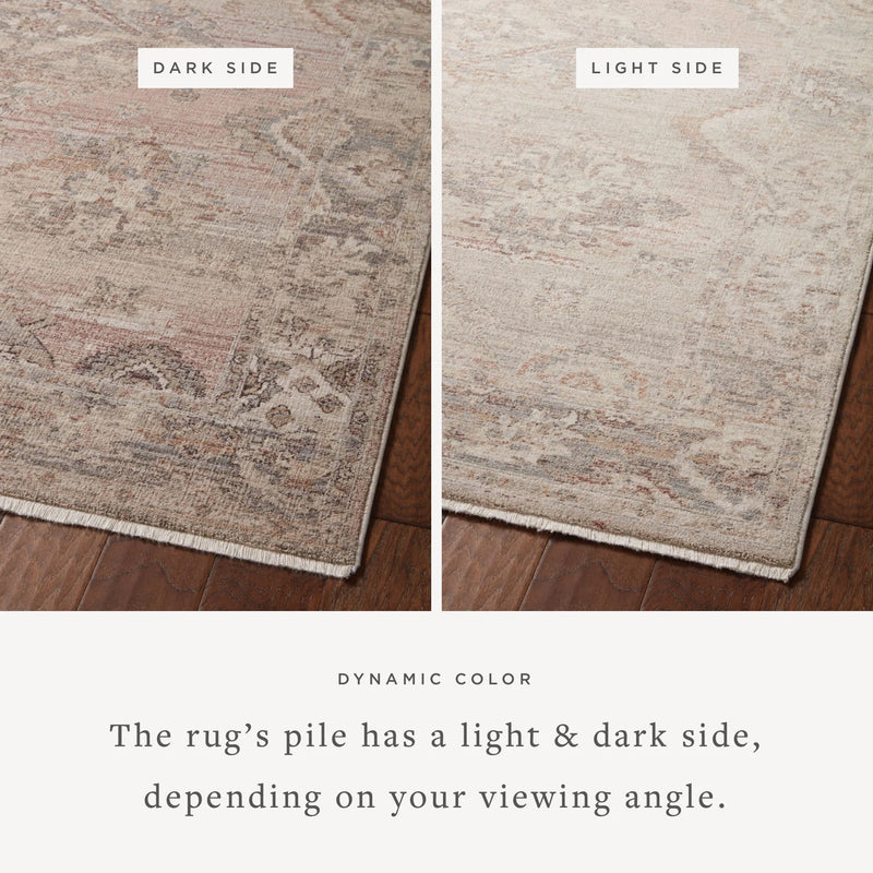 Loloi Area Rug 9' 3" x 13' in Blush and Dove (LYR-01)