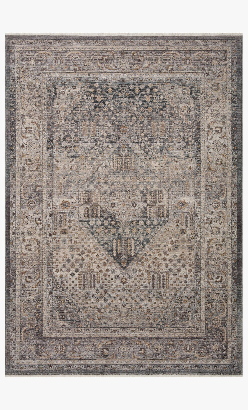 Loloi Runner Rug 2' 7" x 10' in Denim and Pebble (LYR-02)