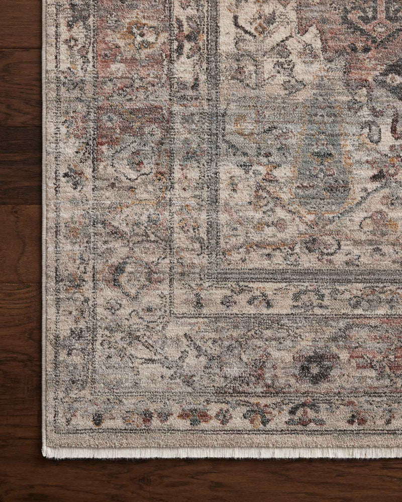 Loloi Area Round Rug 7'10" x 7'10" in Sunset and Silver (LYR-05)