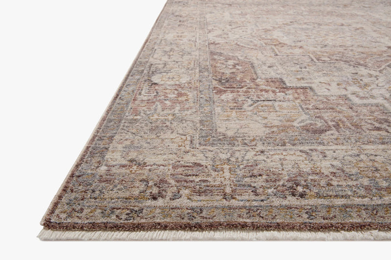 Loloi Area Rug 5' 3" x 7' 9" in Berry and Stone (LYR-06)