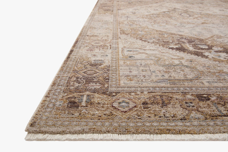 Loloi Area Round Rug 7'10" x 7'10" in Natural and Mocha (LYR-07)