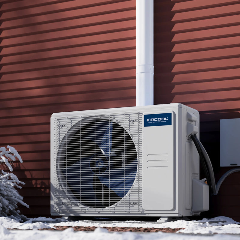 MRCOOL DIY 5th Gen Mini Split - 2-Zone 18,000 BTU Mini Split Condenser 230V with 12K + 6K Wall Mount Air Handlers