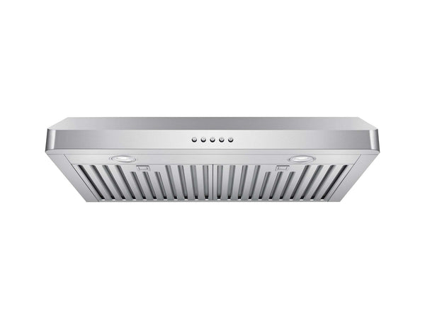 Victory Luna 30-Inch 600 CFM Under Cabinet Range Hood in Stainless Steel with Push Button Control (Luna-M-30)
