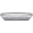 Victory Luna 36-Inch 600 CFM Under Cabinet Range Hood in Stainless Steel with Push Button (Luna-M-36)
