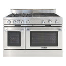 Capital 48-Inch Classic Chef Gas Range in Stainless Steel with 4 Open Burners & 24-Inch Grill (MCOR484BB)