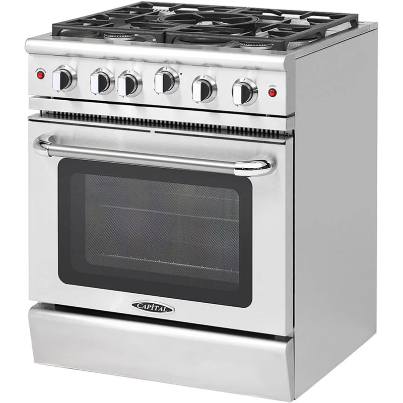Capital 30-Inch Precision Series Freestanding 5 Sealed Burner Gas Range with 4.9 cu. ft. in Stainless Steel (MCR305)