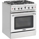 Capital 30-Inch Precision Series Freestanding 5 Sealed Burner Gas Range with 4.9 cu. ft. in Stainless Steel (MCR305)