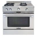 Capital 36-Inch Classic Chef Gas Range in Stainless Steel with 2 Sealed Burners & Open Burner Wok (MCR362CW)