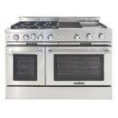 Capital 48-Inch Classic Chef Gas Range in Stainless Steel with 4 Sealed Burners, Griddle, & Grill (MCR484BG)