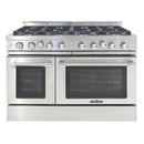 Capital Precision Series 48" Freestanding All Gas Range with 8 Sealed Burners, Optional Griddle/Grill, 7.1 cu. ft. Total Capacity Double Oven in Stainless Steel (MCR488)