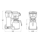 Moccamaster KBTS Thermal Carafe 8-Cup Coffee Maker in Polished Silver with Manual Adjust Drip-Stop, 32 Ounce, 1L (79212)