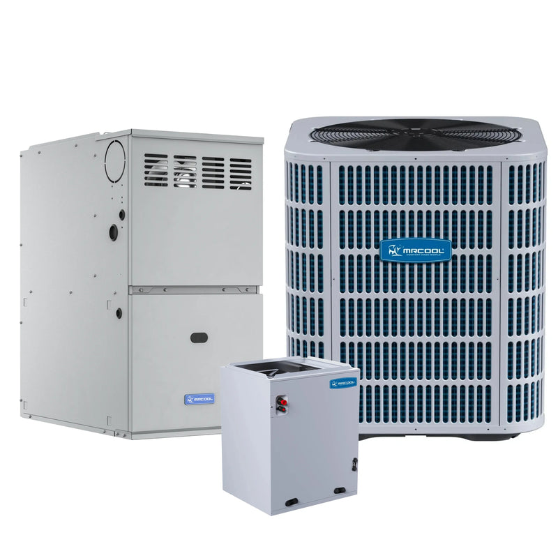 MrCool ProDirect 3rd Gen - Central Air Conditioner & Gas Furnace Split System - 5 Ton, 15.2 SEER2, 60K BTU, 80% AFUE - Multiposition