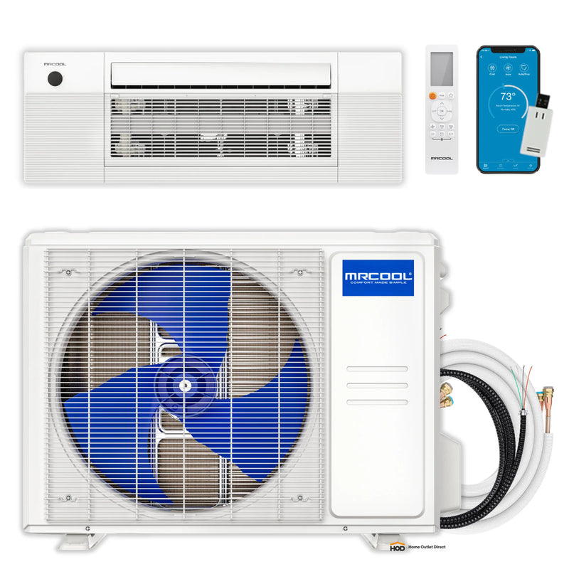 MRCOOL DIY 5th Gen Mini Split - 1-Zone 27,000 BTU Mini Split Condenser 230V with 18K Ceiling Cassette Air Handlers
