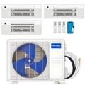 MRCOOL DIY 5th Gen Mini Split - 3-Zone 27,000 BTU Ductless Air Conditioner and Heat Pump Condenser with 12K + 12K + 6K Ceiling Cassette Air Handlers
