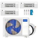MRCOOL DIY 5th Gen Mini Split - 3-Zone 27,000 BTU Ductless Air Conditioner and Heat Pump Condenser with 9K + 9K + 6K Ceiling Cassette Air Handlers