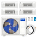 MRCOOL DIY 5th Gen Mini Split - 4-Zone 27,000 BTU Ductless Air Conditioner and Heat Pump Condenser with 12K + 9K + 9K + 6K Ceiling Cassette Air Handlers