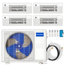 MRCOOL DIY 5th Gen Mini Split - 4-Zone 27,000 BTU Ductless Air Conditioner and Heat Pump Condenser with 12K + 9K + 9K + 6K Ceiling Cassette Air Handlers