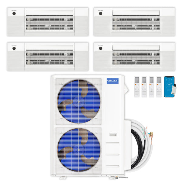 MRCOOL DIY 5th Gen Mini Split - 4-Zone 55,000 BTU Mini Split Condenser 230V with 9K + 9K + 6K + 6K Ceiling Cassette Air Handlers