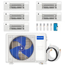 MRCOOL DIY 5th Gen Mini Split - 5-Zone 36,000 BTU Ductless Air Conditioner and Heat Pump Condenser with 12K + 9K + 6K + 6K + 6K Ceiling Cassette Air Handlers