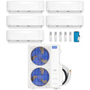 MRCOOL DIY 5th Gen Mini Split - 5-Zone 55,000 BTU Ductless Air Conditioner and Heat Pump Condenser with 24K + 18K + 18K + 6K + 6K Wall Mount Air Handlers