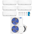MRCOOL DIY 5th Gen Mini Split - 5-Zone 55,000 BTU Ductless Air Conditioner and Heat Pump Condenser with 24K + 9K + 9K + 9K + 6K Wall Mount Air Handlers