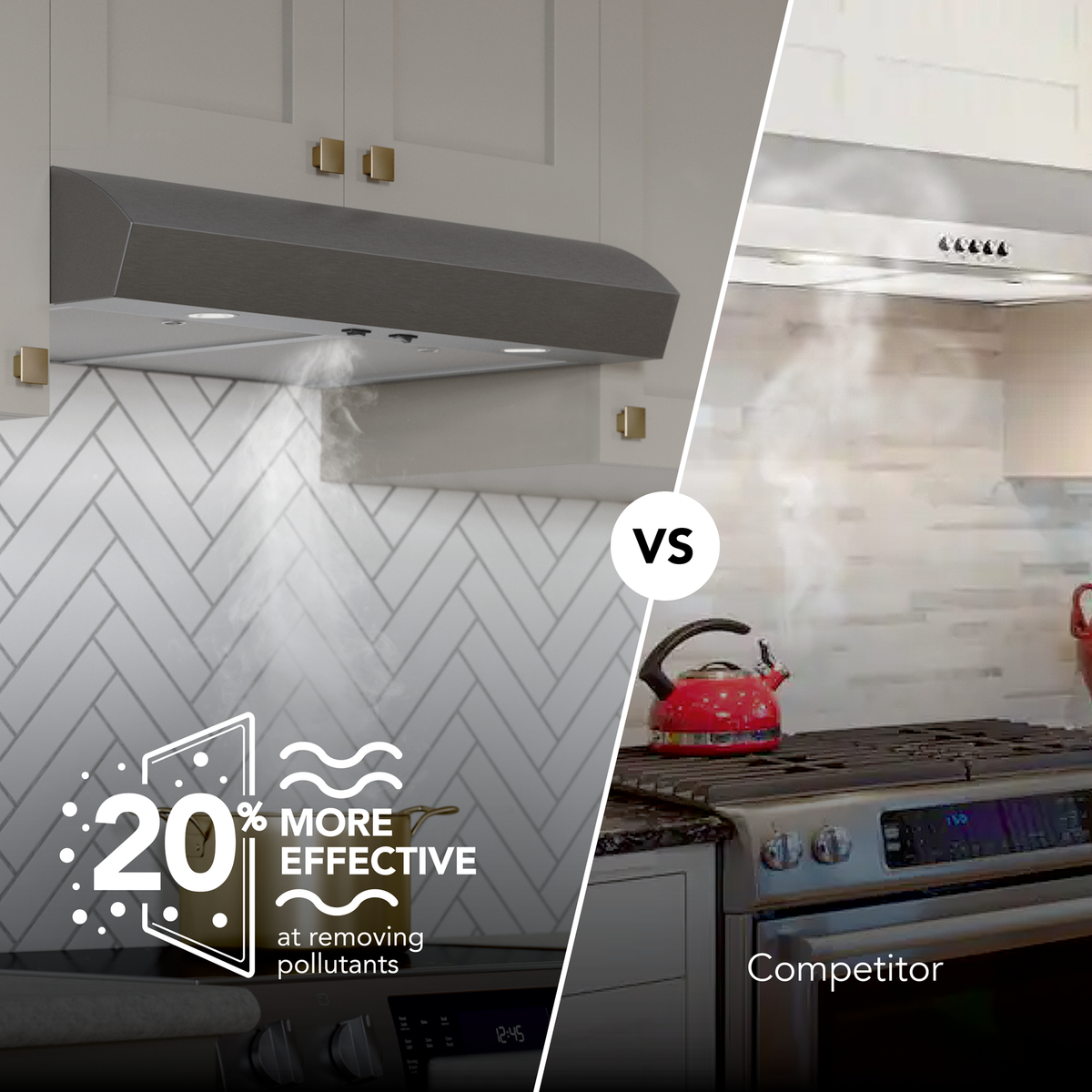 Broan-NuTone Mantra 30-Inch 350 CFM 2-Speed Convertible Under Cabinet Range Hood in Black Stainless Steel (MTR1303BLS)