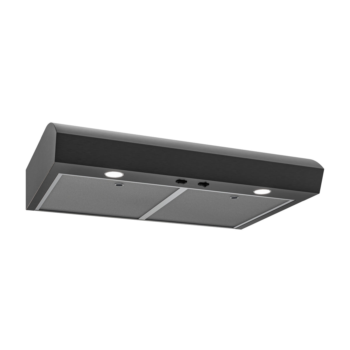 Broan-NuTone Mantra 30-Inch 350 CFM 2-Speed Convertible Under Cabinet Range Hood in Black Stainless Steel (MTR1303BLS)