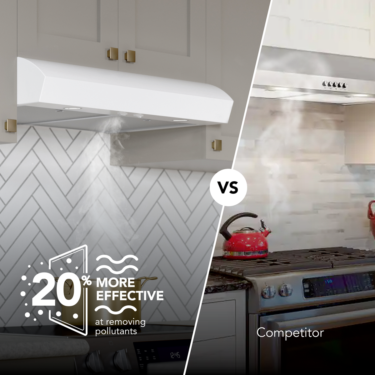 Broan-NuTone Mantra 30-Inch 350 CFM 2-Speed Convertible Under Cabinet Range Hood in White (MTR1303WW)