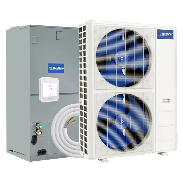 MRCOOL VersaPro 2nd Gen Central Split System with 60K BTU, 5 Ton, 15.2 SEER2, Heat Pump Condenser and Ducted Air Handler with 50 Ft. R-454B No-Vac Lineset (MVP-60-HP-230A50)
