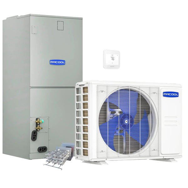 MRCOOL VersaPro 2nd Gen Central Split System with 60K BTU, 5 Ton, 15.2 SEER2, Heat Pump Condenser and Ducted Air Handler with 10kW Heat Kit (MVP60HP2A00OH10)