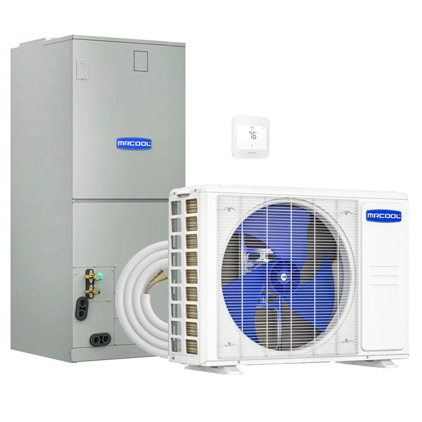 MRCOOL VersaPro 2nd Gen Central Split System with 48K BTU, 4 Ton, 16 SEER2, Heat Pump Condenser and Ducted Air Handler with 15 Ft. R-454B No-Vac Lineset (MVP-48-HP-230A15)
