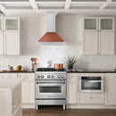 ZLINE 30-Inch Convertible Stainless Steel Range Hood with Copper Shell and Stainless Steel Handle (KB4STX-C-30)