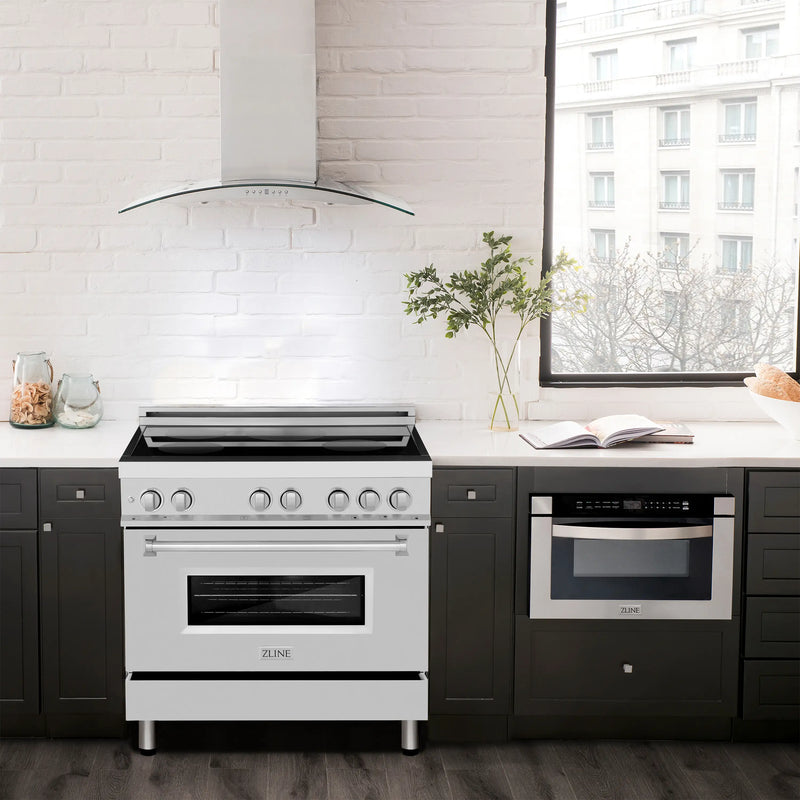 ZLINE 36-Inch Induction Range with 5 Element Stove and 4.6 cu. ft. Electric Oven in Stainless Steel (RAIND-36)