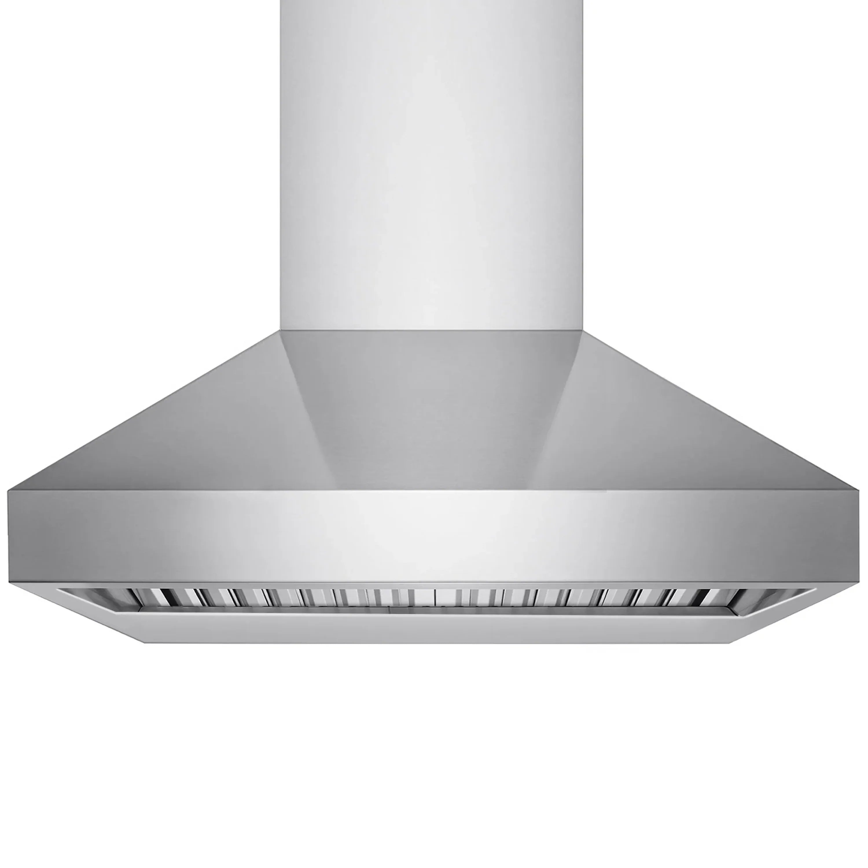 Stainless steel wall-mount outdoor BBQ range hood canopy with side vent intake slots