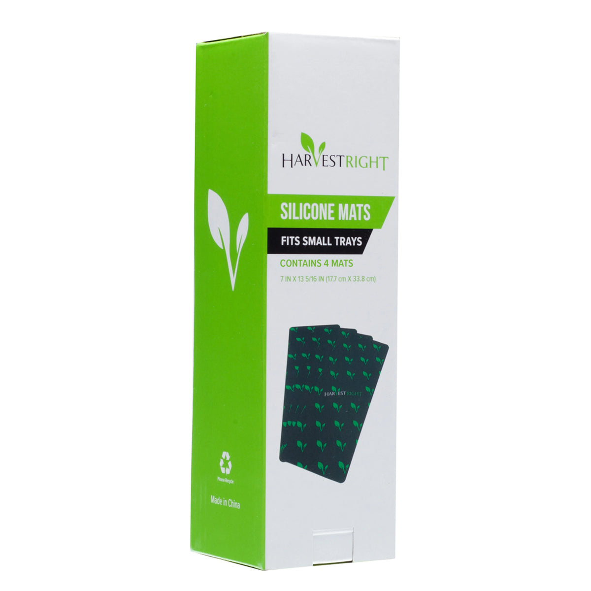 Harvest Right Silicone Mats box, green and white; fits small trays, contains 4 mats