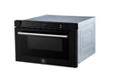 Forno 5-Piece Appliance Package - 30-Inch Induction Range, Under Cabinet Range Hood,  French Door Refrigerator, Dishwasher, and  Microwave Drawer in Black with Stainless Steel Trim
