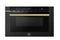 Forno Espresso Capoliveri 24-Inch Microwave Drawer in Black with Antique Brass Trim (FMWDR3000-24BLK)