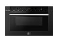 Forno Espresso Capoliveri 24-Inch Microwave Drawer in Black with Stainless Steel Trim (FMWDR3000-24BLK)