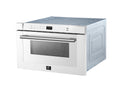 Forno 5-Piece Appliance Package - 30-Inch Induction Range, Under Cabinet Range Hood,  French Door Refrigerator with Water Dispenser, Dishwasher, and  Microwave Drawer in White with Stainless Steel Trim