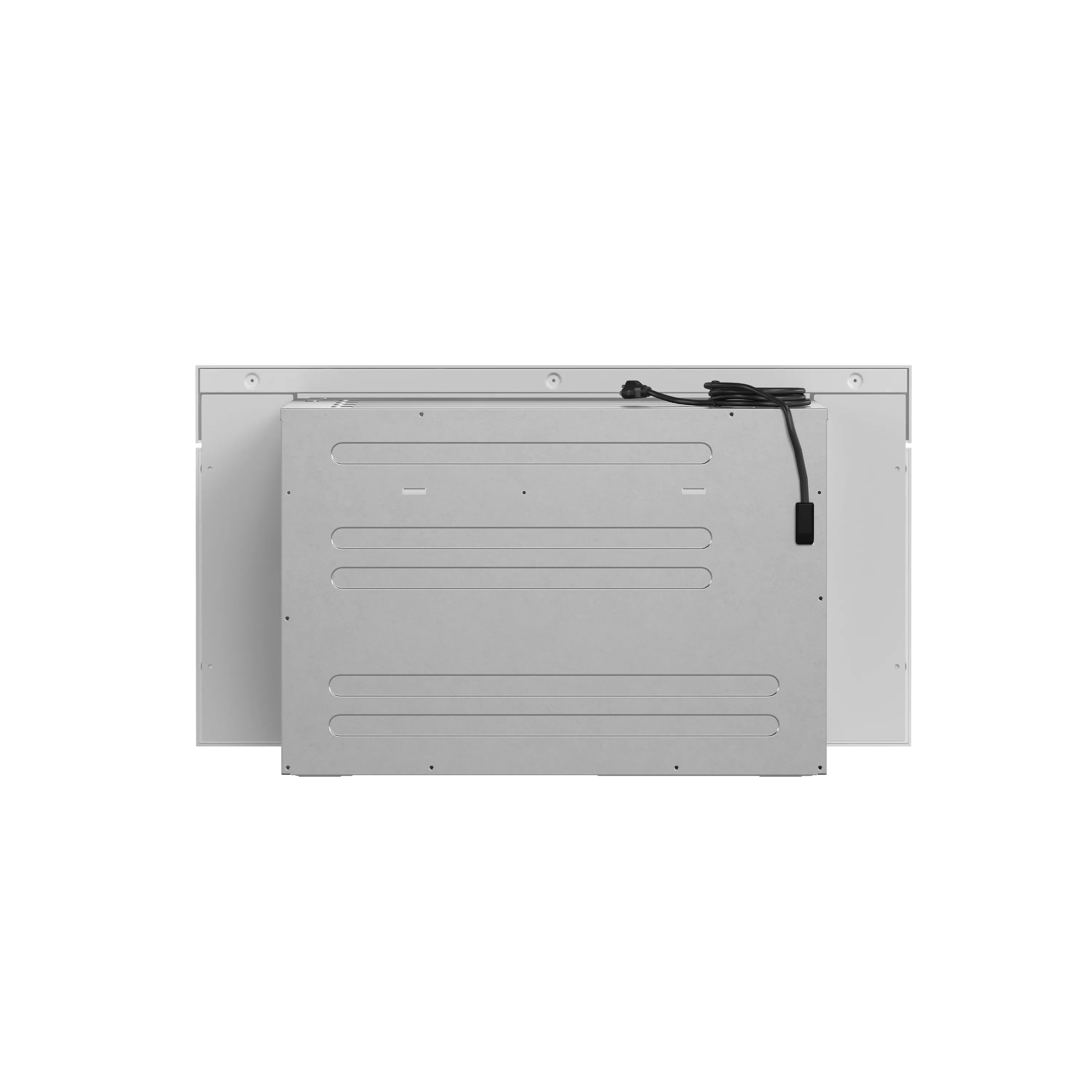 Microwave drawer back panel with wiring and mounting brackets