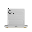 Forno 5-Piece Appliance Package - 48-Inch Gas Range, Wall Mount Range Hood, 60-Inch Refrigerator, Dishwasher, and 30-Inch Microwave Drawer in White with Antique Brass Handle