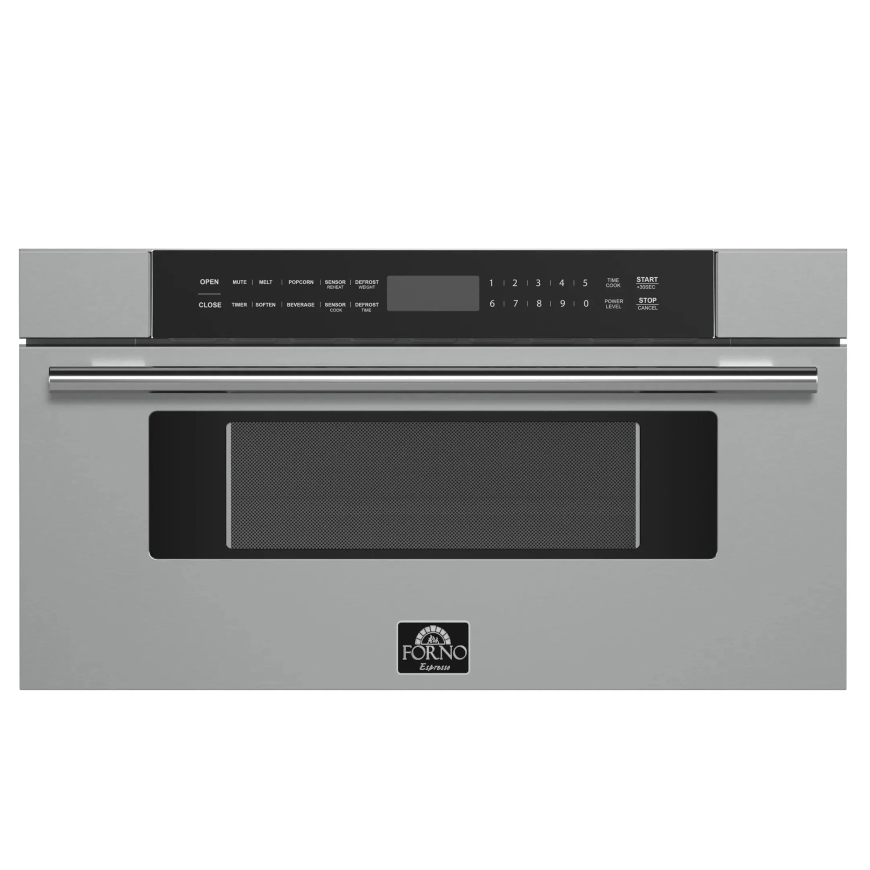 Stainless steel wall oven with dark window and digital control panel