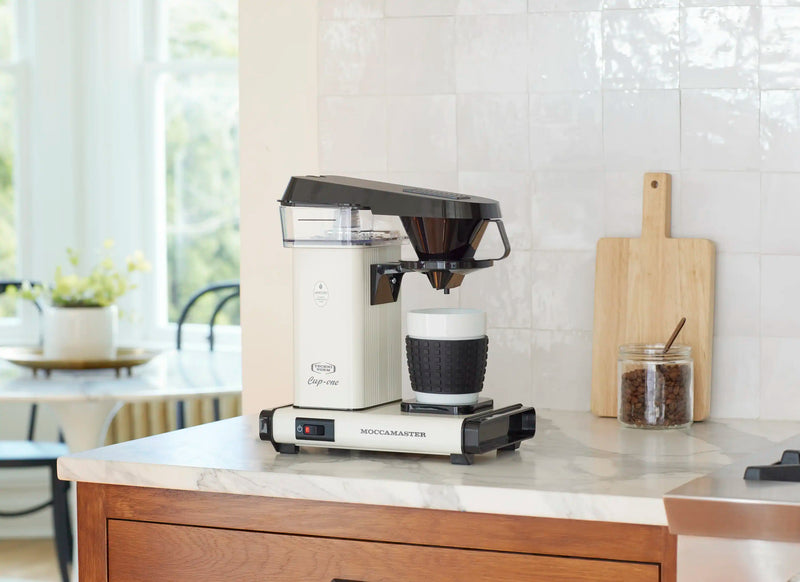 Moccamaster Cup-One Single Coffee Maker in Off-White, No Drip-Stop, 10 Ounce (69211)