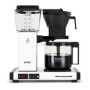Moccamaster KBGV Select Glass Carafe 10-Cup Coffee Maker in Matte White with Volume Selector Switch, Automatic Drip-Stop & Auto-off 100 minutes, 40 Ounce, 1.25L (53950)