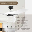 Parrot Uncle 54-Inch DC Motor 6 Speed Black Ceiling Fan (AT54-02A-01)