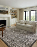 Loloi Odette Traditional in Charcoal and Silver 4' x 6' Accent Rug (ODT-01)