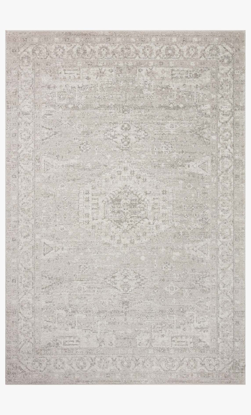 Loloi Odette Traditional in Silver and Ivory 5' 3" x 7' 9" Area Rug (ODT-02)