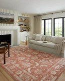 Loloi Odette Traditional in Rust and Ivory 6' 7" x 9' 6" Area Rug (ODT-03)